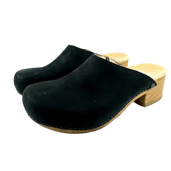 Dansko Giulia Clog Womens 39 (US 8.5-9) Black Milled Nubuck Slides Boho - Picture 1 of 13